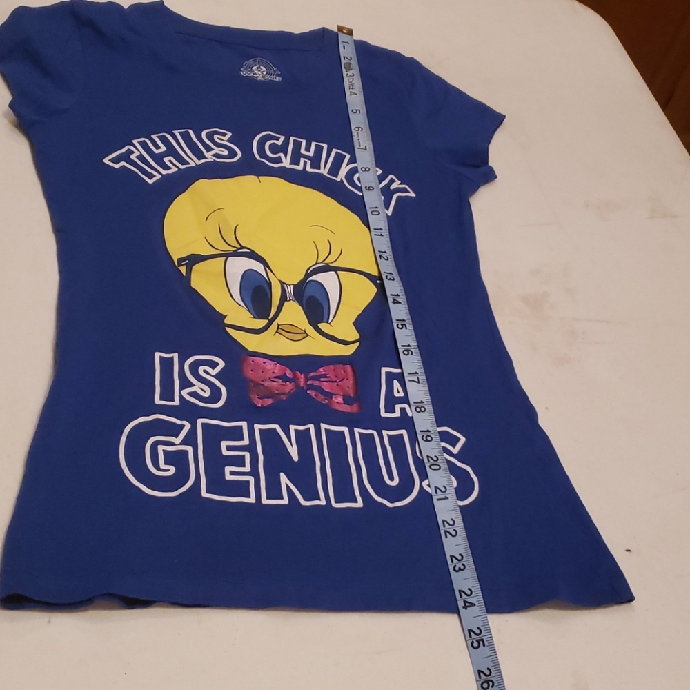 Looney Tunes Tweety Bird blue shirt sz small - Picture 7 of 9